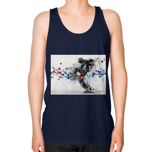 Unisex Fine Jersey Tank (on man) Navy lvmmstudio