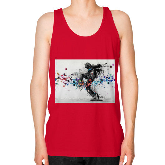 Unisex Fine Jersey Tank (on man) Red lvmmstudio