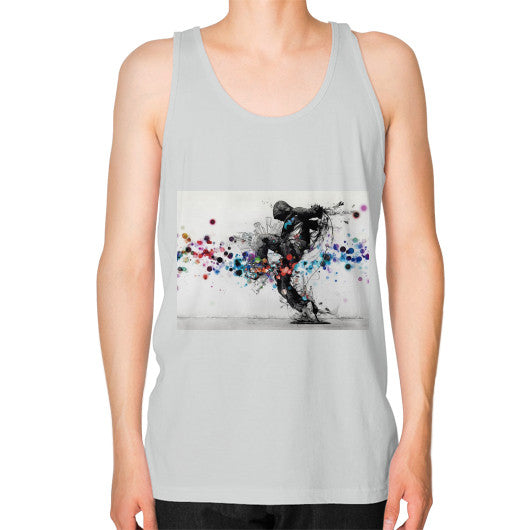 Unisex Fine Jersey Tank (on man) Silver lvmmstudio