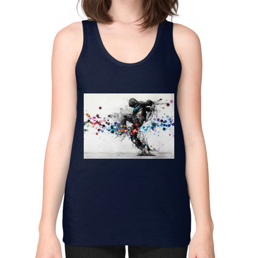 Unisex Fine Jersey Tank (on woman) Navy lvmmstudio