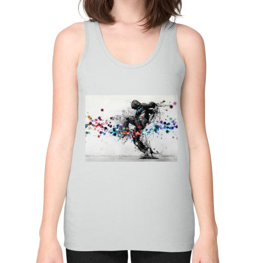 Unisex Fine Jersey Tank (on woman) Silver lvmmstudio