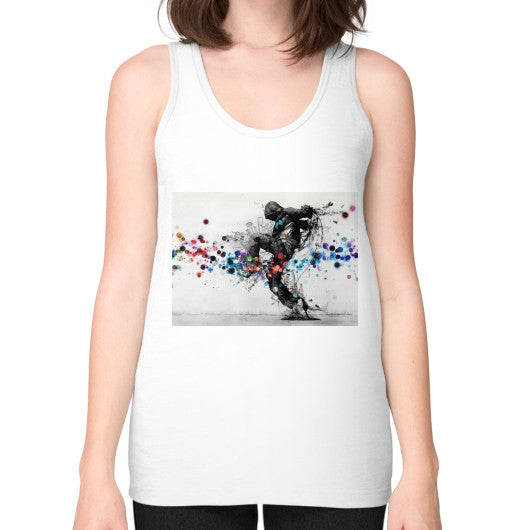 Unisex Fine Jersey Tank (on woman) White lvmmstudio