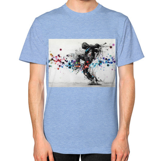 Unisex T-Shirt (on man) Tri-Blend Blue lvmmstudio