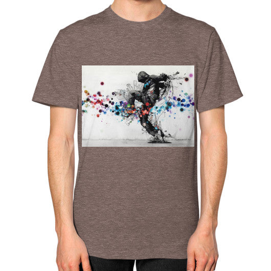 Unisex T-Shirt (on man) Tri-Blend Coffee lvmmstudio