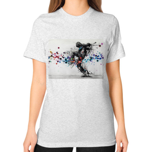 Unisex T-Shirt (on woman) Ash grey lvmmstudio