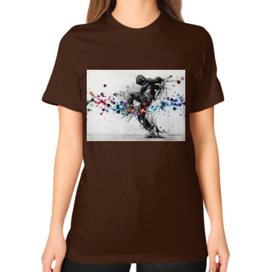 Unisex T-Shirt (on woman) Brown lvmmstudio
