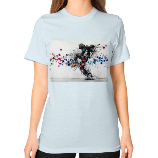 Unisex T-Shirt (on woman) Light blue lvmmstudio