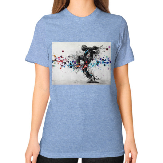 Unisex T-Shirt (on woman) Tri-Blend Blue lvmmstudio