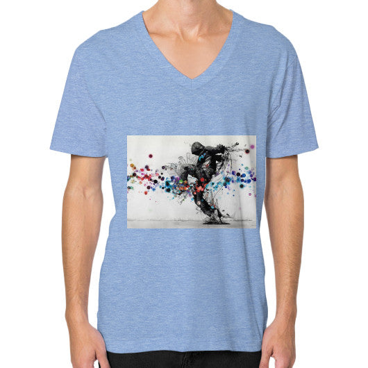 V-Neck (on man) Tri-Blend Blue lvmmstudio