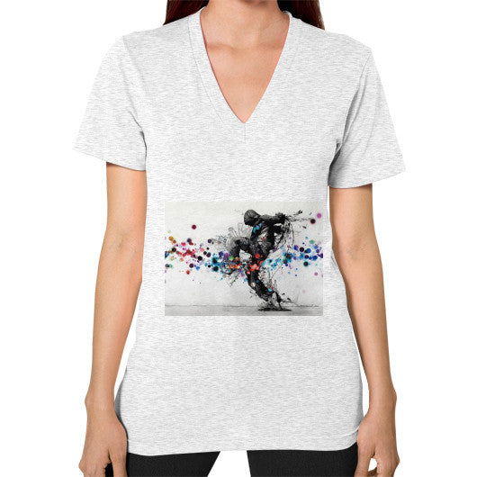 V-Neck (on woman) Ash grey lvmmstudio