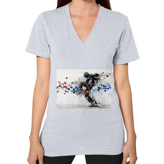 V-Neck (on woman) Heather grey lvmmstudio