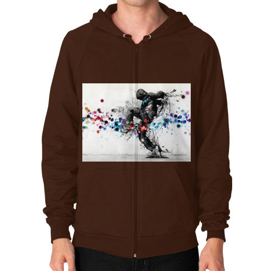 Zip Hoodie (on man) Brown lvmmstudio