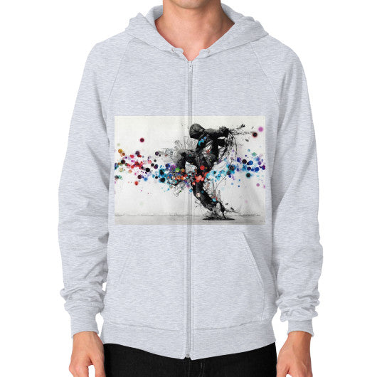 Zip Hoodie (on man) Heather grey lvmmstudio
