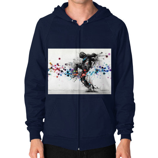 Zip Hoodie (on man) Navy lvmmstudio