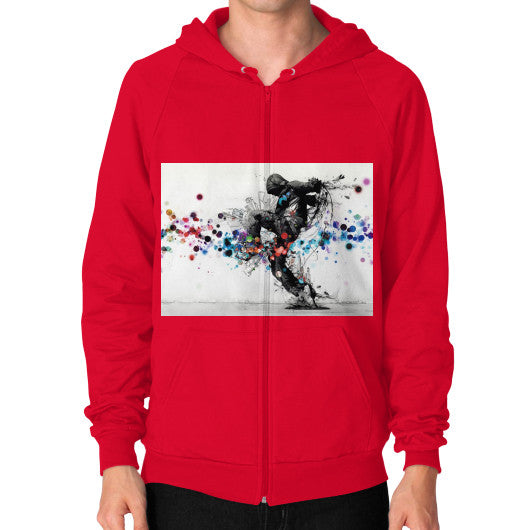 Zip Hoodie (on man) Red lvmmstudio