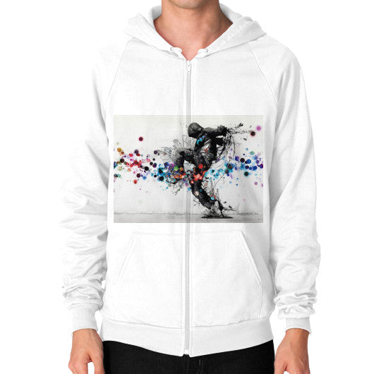 Zip Hoodie (on man) White lvmmstudio