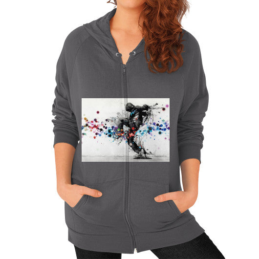 Zip Hoodie (on woman) Asphalt lvmmstudio