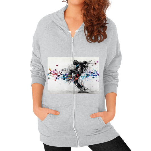 Zip Hoodie (on woman) Tri-Blend Silver lvmmstudio